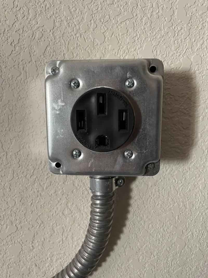 NEMA 14-50 outlet installed for Electrical Panel Upgrade in Great Neck